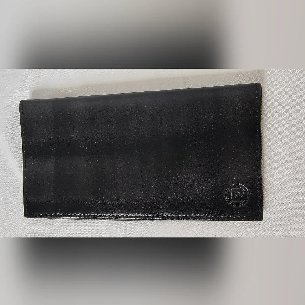 Vintage Pierre Cardin Wallet  Black Leather Slim